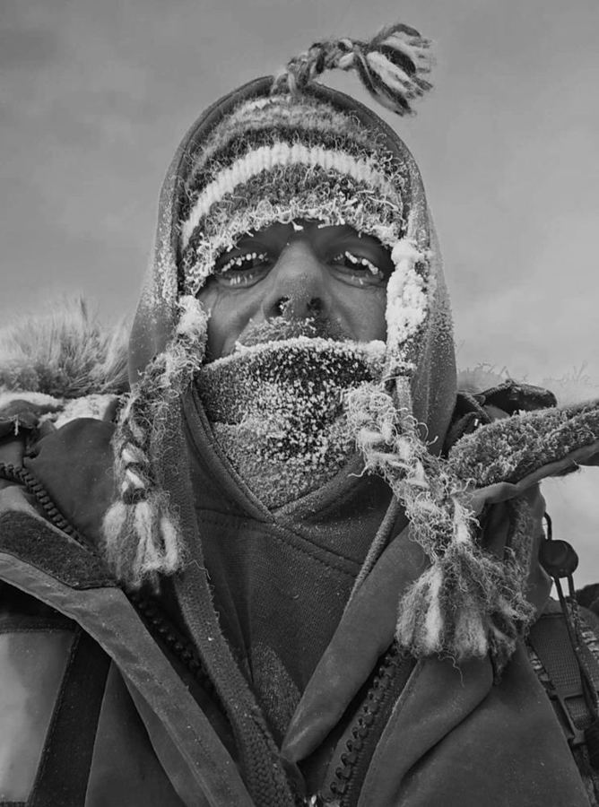 Bertrand Bellencourt, le bonnet couvert de givre